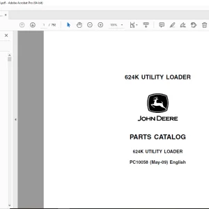 John Deere 624K UTILITY LOADER Parts Manual PC10058 - PDF DOWNLOAD