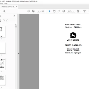 John Deere 640G3/648G3/460D Parts Manual PC9515 - PDF DOWNLOAD