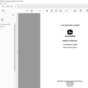 John Deere 710G BACKHOE LOADER PARTS MANUAL PC2819 - PDF DOWNLOAD