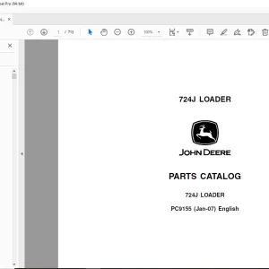 John Deere 724J LOADER Parts Manual PC9155 - PDF DOWNLOAD