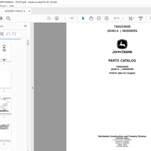 John Deere 748G3/560D SKIDDERS Parts Manual PC9516 - PDF DOWNLOAD