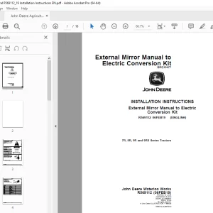 John Deere 7R, 8R, 9R & 9RX Series Tractors Instruction Manual R569112 06FEB19 PDF