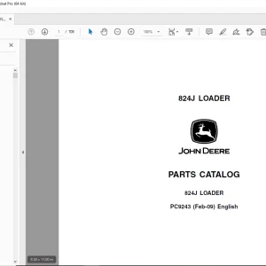 John Deere 824J LOADER Parts Manual PC9243 - PDF DOWNLOAD
