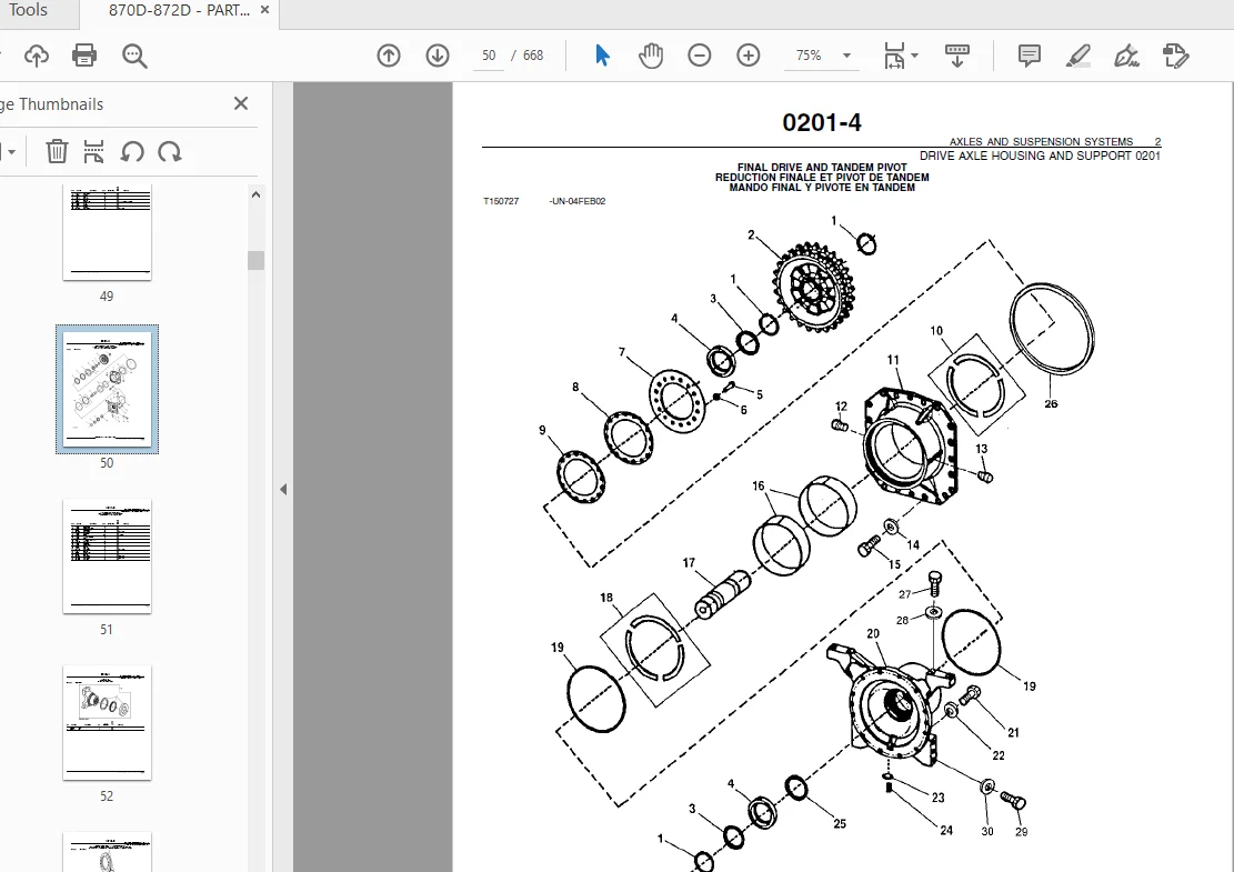 John Deere 870D 872D Motor Graders Spare Parts Manual PC9450 PDF - Image 3