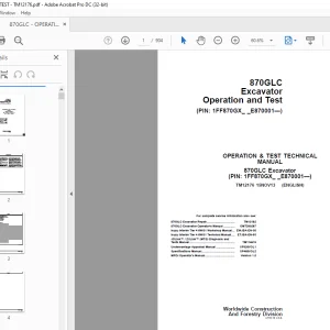 John Deere 870GLC Excavator Operation and Test TECHNICAL MANUAL TM12176 - PDF DOWNLOAD