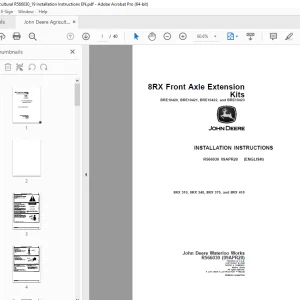 John Deere 8RX 310, 8RX 340, 8RX 370 & 8RX 410 Instruction Manual PDF