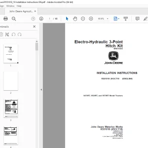 John Deere 9470RT, 9520RT & 9570RT Tractors Instruction Manual PDF