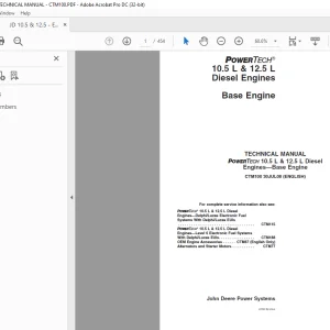 John Deere 450DLC Excavator Repair TECHNICAL MANUAL TM2362 - PDF DOWNLOAD