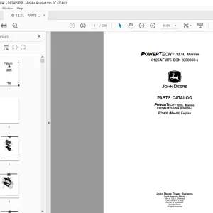 John Deere Diesel Engine Powertech 12.5L Parts Catalog PC9405 - PDF DOWNLOAD