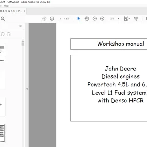 John Deere Diesel Engine Powertech 4.5L 6.8L Workshop Manual CTM220 - PDF DOWNLOAD