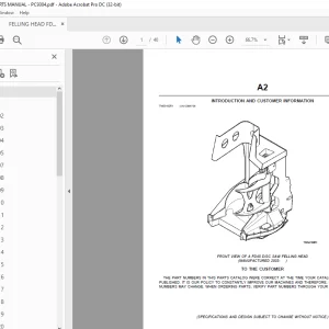John Deere FD45 FELLING HEAD Parts Manual PC9304 - PDF DOWNLOAD