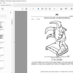 John Deere FS22B DISC SAW FELLING HEAD Parts Manual TW54437 -  PDF DOWNLOAD