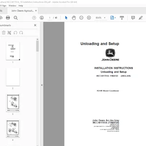 John Deere INCC401761A R310R Mower-Conditioner Installation Instruction Manual PDF