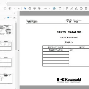 KAWASAKI 4-STROKE ENGINE PARTS MANUAL FS481V-AS10 PM - PDF