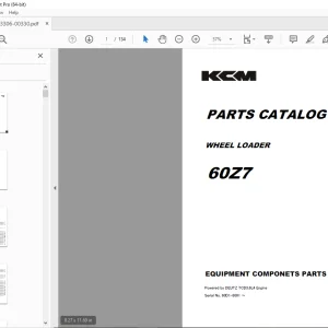 KCM 60Z7 Wheel Loader DEUTZ TCD3.6L4 Engine Parts Manual - PDF