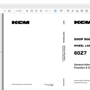 KCM 60Z7 Wheel Loader DEUTZ TCD36 Engine Shop Manual - PDF