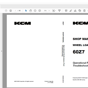KCM 60Z7 Wheel Loader DEUTZ TCD36 Engine Shop Manual - PDF