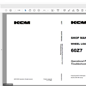KCM 60Z7 Wheel Loader DEUTZ TCD36 Engine Shop Manual - PDF