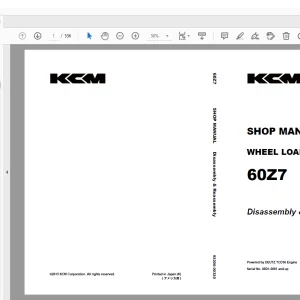 KCM 60Z7 Wheel Loader DEUTZ TCD36 Engine Shop Manual - PDF