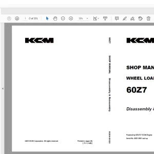 KCM 60Z7 Wheel Loader DEUTZ TCD36 Engine Shop Manual - PDF