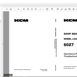 KCM 60Z7 Wheel Loader DEUTZ TCD36 Engine Shop Manual - PDF