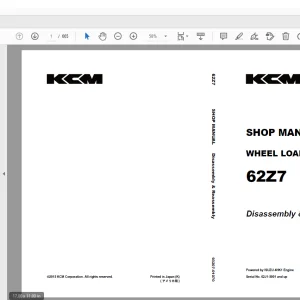 KCM 62Z7 Wheel Loader ISUZU 4HK1 Engine Shop Manual - PDF