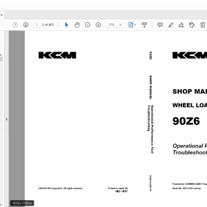 KCM 90Z6 Wheel Loader Cummins QSM11 Engine Shop Manual - PDF