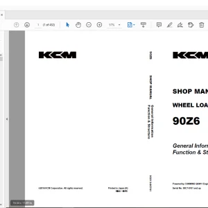 KCM 90Z6 Wheel Loader Cummins QSM11 Engine  Shop Manual - PDF