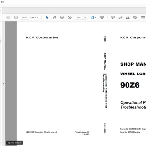 KCM  90Z6 Wheel Loader Cummins QSM11 Engine  Shop Manual - PDF