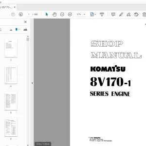 KOMATSU 8V170-1 SERIES ENGINE SHOP MANUAL SEBE61700104 - PDF DOWNLOAD