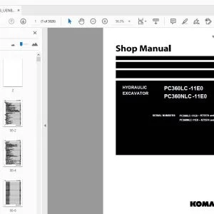 KOMATSU PC360LC-11E0 PC360NLC-11E0 HYDRAULIC EXCAVATOR SHOP MANUAL UENBM00710 - PDF DOWNLOAD