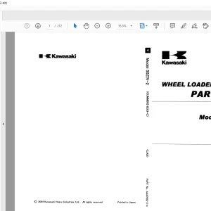 Kawasaki 5OZv-2 WHEEL LOADER PARTS Manual  - PDF DOWNLOAD