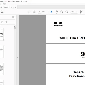 Kawasaki 90ZIV-2 WHEEL LOADER SHOP MANUAL AAA-S90C3V00-012 - PDF DOWNLOAD