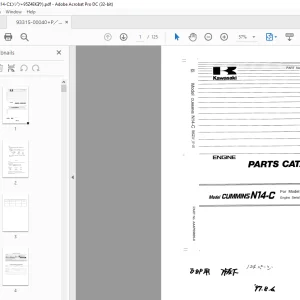 Kawasaki ENGINE CUMMINS N14-C PARTS CATALOG Manual - PDF DOWNLOAD