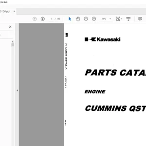 Kawasaki ENGINE CUMMINS QST30-C Parts Catalog Manual 93317-00100 - PDF DOWNLOAD