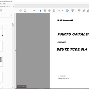 Kawasaki Engine DEUTZ TCD3.6L4 For 50Z7 60Z7 Parts Manual PDF