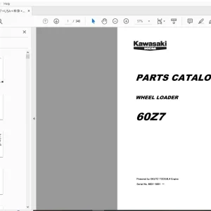 Kawasaki KCM 60Z7 Wheel Loader DEUTZ TCD3.6L4 Engine Parts Manual - PDF