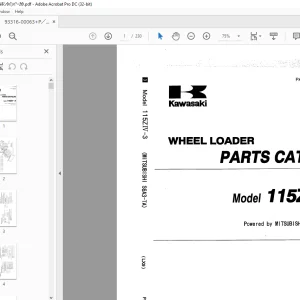 Kawasaki WHEEL LOADER 115ZW-3 MITSUBISHI S6A3-TA Engine Parts Manual PDF