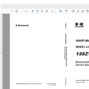Kawasaki WHEEL LOADER 135IV-2 SHOP MANUAL 93217-00140 - PDF DOWNLOAD