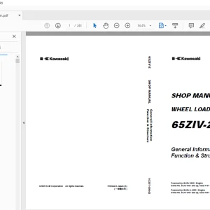 Kawasaki WHEEL LOADER 65ZIV-2 SHOP MANUAL 93207-00042 - PDF DOWNLOAD