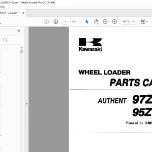 Kawasaki WHEEL LOADER AUTHENT 97ZA, A-2 95Z1IV,IV-2 Engine Parts Manual PDF