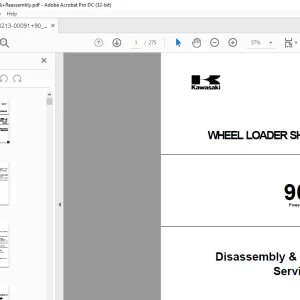 Kawasaki Wheel Loader 90ZIV-2 CUMMINS M11-C Engine Shop Manual AAA-S90C3V14-012 PDF