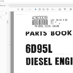 Komatsu 6D95L Diesel Engine Parts Manual PDD6D90-01 - PDF DOWNLOAD