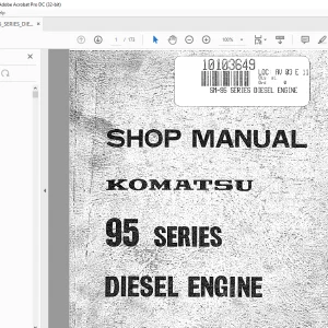 Komatsu 95 Series Diesel Engine Shop Manual E95-BE1 - PDF DOWNLOAD