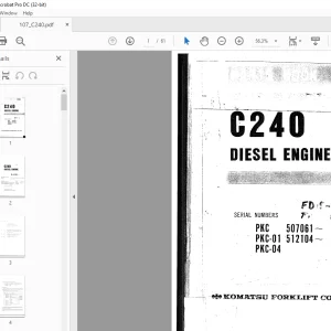 Komatsu C240 Diesel Engine Parts Manual - PDF DOWNLOAD