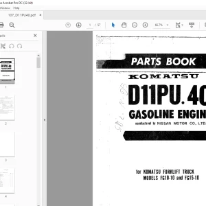 Komatsu D11PU.40 GASOLINE Engine Parts Manual  - PDF DOWNLOAD