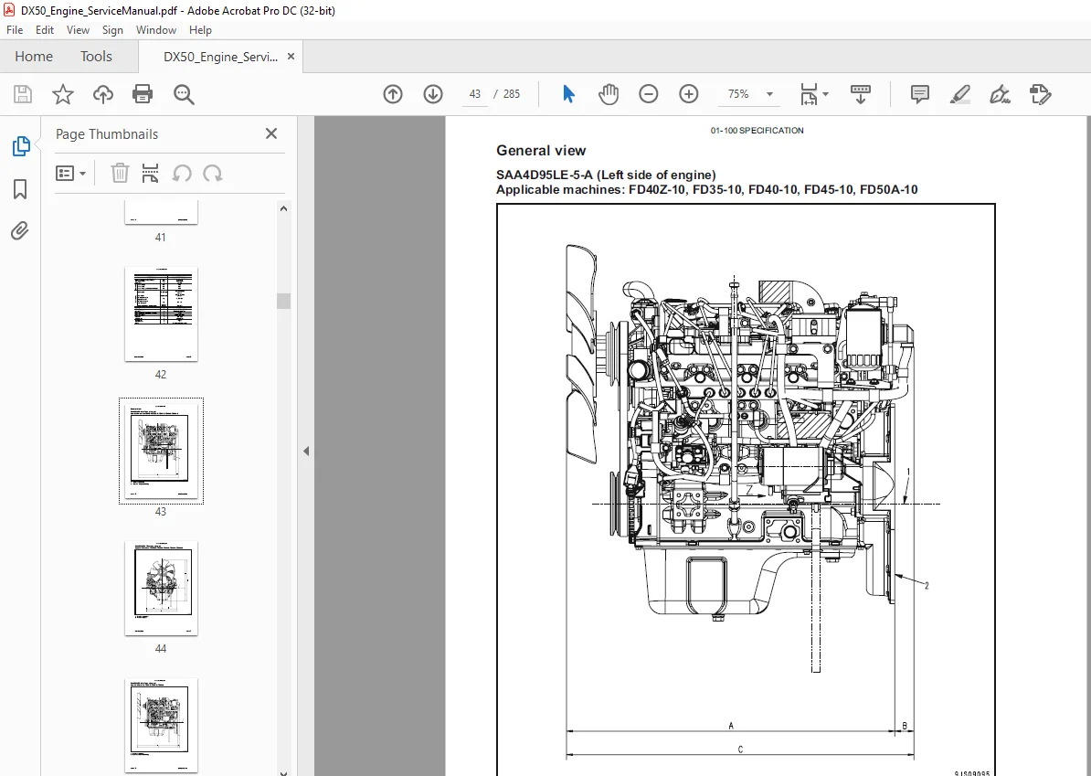 Komatsu FORKLIFT DX50 Engine Service Manual - PDF DOWNLOAD - Image 2
