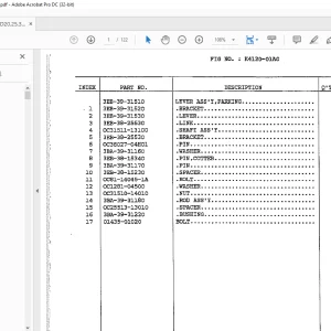 Komatsu FORKLIFT FD20,25,30 Parts Manual - PDF DOWNLOAD