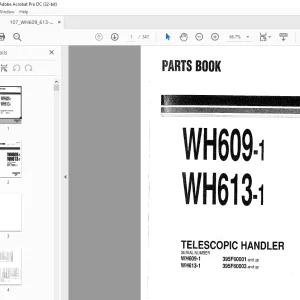 Komatsu FORKLIFT WH609-1 WH613-1 Telescopic Handler Parts Manual - PDF DOWNLOAD