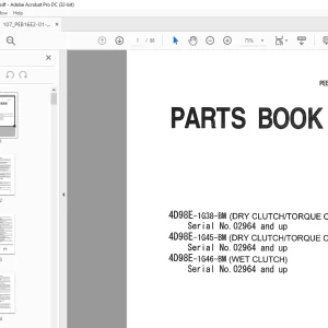Komatsu Forklift 4D98E-1G38-BM 4D98E-1G45-BM 4D98E-1G46-BM Parts Manual - PDF DOWNLOAD